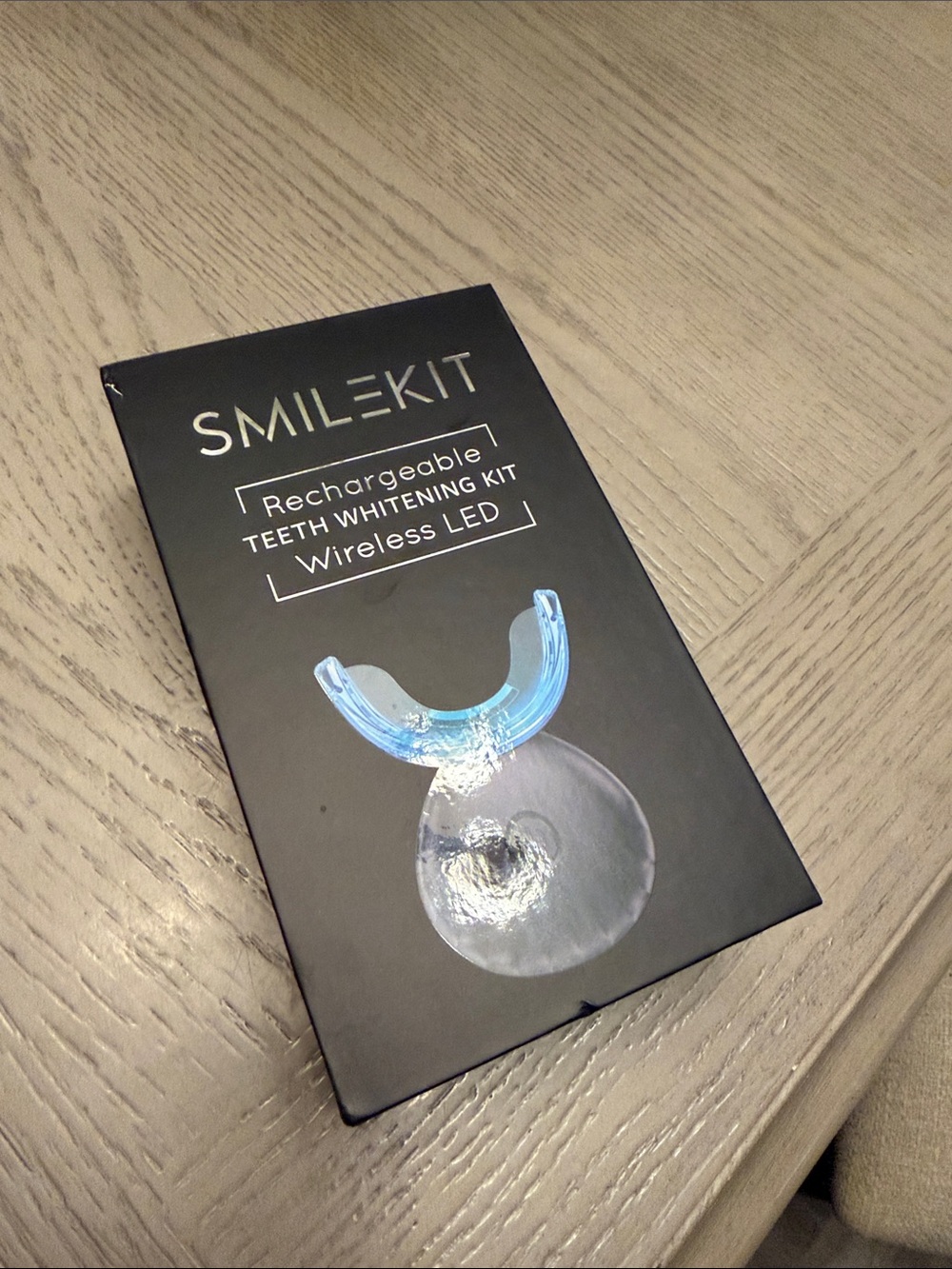 SmileKit Rechargeable Teeth Whitening Kit – Black with Blue Mouthpiece